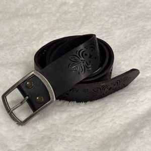Lucky Brand black leather belt size small